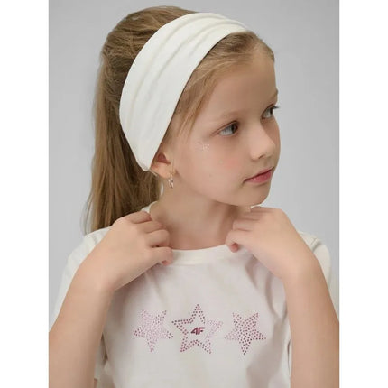 Girls' regular printed T-shirt 4F 4FJRSS26TTSHF3455-11S