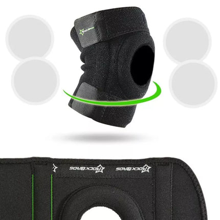 Rockbros LF1106M sportinis įtvaras kelio girnelei ir sąnariui, dydis M - juodas
