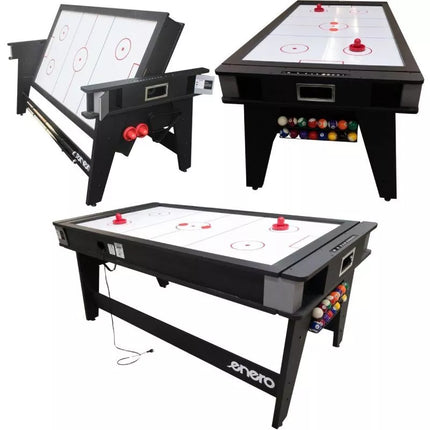 4-IN-1 DAUGIAFUNKCINIS STALAS: BILIARDO, STALO TENISO, VALGOMOJO STALO 189x94,1x81,3CM ENERO