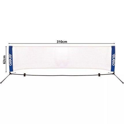 NET WITH ENERO POSTS 310X73CM 2IN1 FOR TENNIS, FOOT VOLLEY
