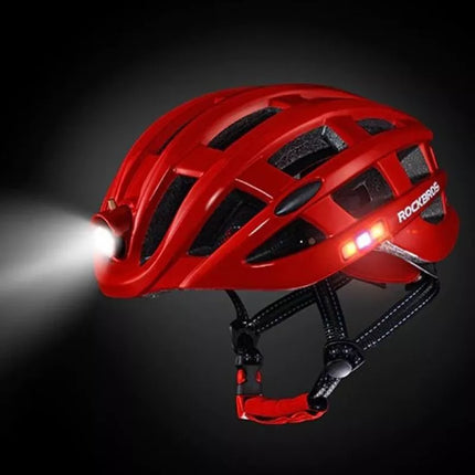 Rockbros MTB bike helmet with light red 57-62cm