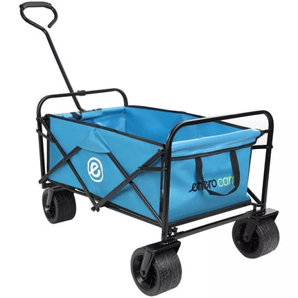 DELUXE FOLDABLE TRAVEL AND BEACH STROLLER 66x48x90CM WITH HANDLE, BLUE