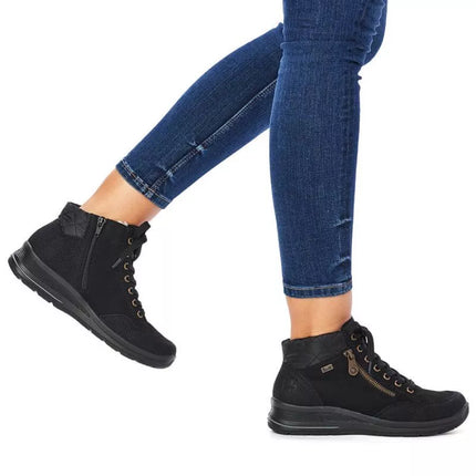 Rieker W RKR567 Waterproof Insulated Leather Ankle Boots