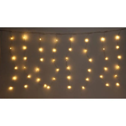 KALĖDINĖS EGLUTĖS GIRLIANDA ŠVIESTUVAS-UŽDENGA LAUKUI/VIDUI 400 LED WW 200X200CM SU NUOTOLINIO VALDYMO PILTELIU ŠILTAI BALTA