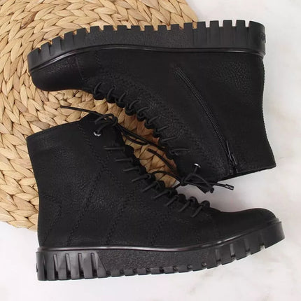 Rieker W R279B suomėti aulinukai, juodi