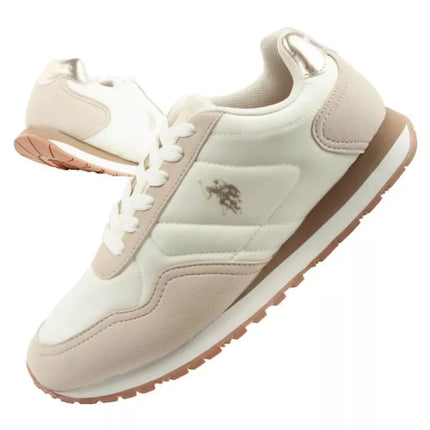 US Polo Assn sports shoes sneakers women's fashionable comfortable ecru