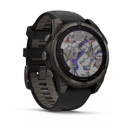Garmin Fenix 8 Saulės Safyrinis Titano Anglies Pilkos Laikrodis