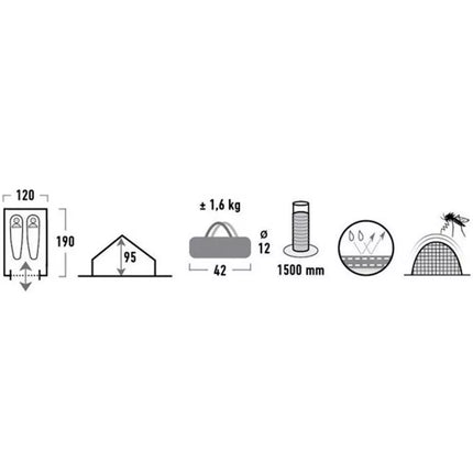 High Peak Minipack 2 palapinė 10155