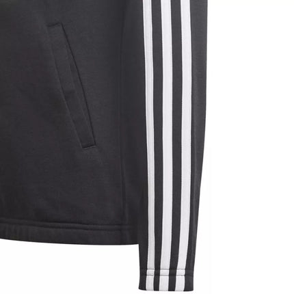 Adidas Essentials 3S Jaunimo džemperis su gobtuvu ir užtrauktuku GQ8356
