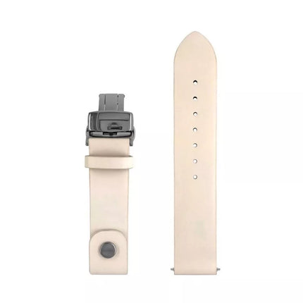 Zeppelin leather strap white, 18 mm
