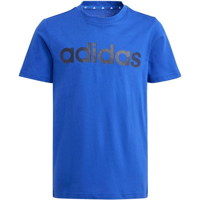 adidas Essentials linijinio logotipo medvilniniai marškinėliai Jr IB4090