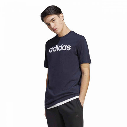adidas Essentials Single Jersey Linijinis siuvinėtas logotipas Marškinėliai M IC9275
