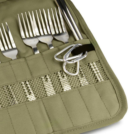 Stovyklavimo stalo įrankių rinkinys "Offlander" dėkle OFF_CACC_27