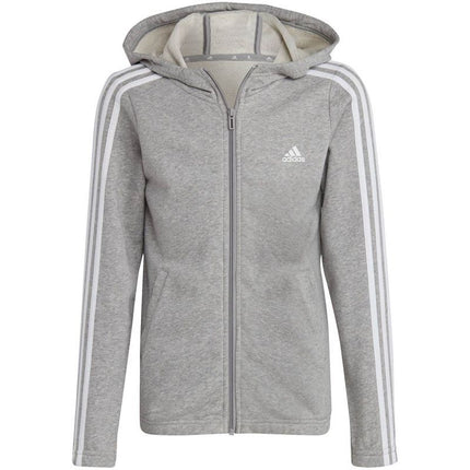 adidas Essentials 3 Dryžiai Džemperis su Gobtuvu ir Pilnu Užtrauktuku Vaikiškas IC3635