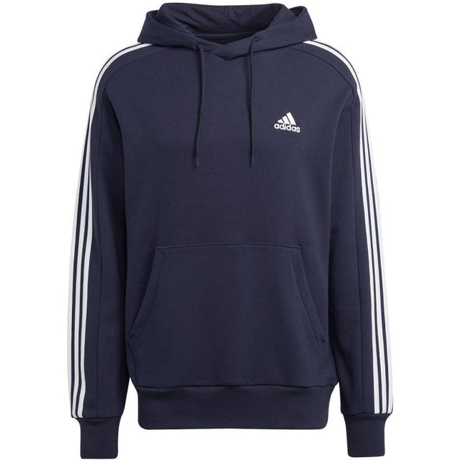 Adidas Essentials prancūziško frotė džemperis su gobtuvu 3 juostelės, M, IC0436