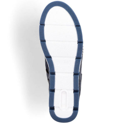 Rieker W RKR652 tamsiai mėlyni atviri odiniai batai