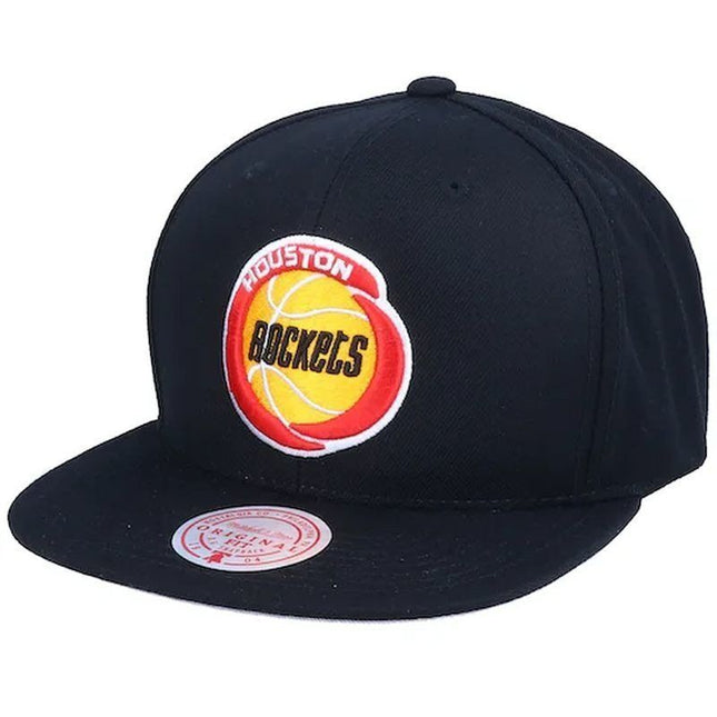 Mitchell & Ness NBA Hiustono Raketos Viršutinė Vieta Snapback Hwc Raketos Kepuraitė HHSS2976-HROYYPPPBLCK