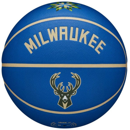 Wilson NBA komandos „Milwaukee Bucks“ kamuolys WZ4016417ID, skirtas kolekcionieriams