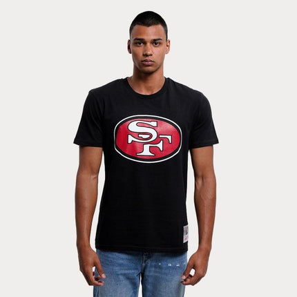 Mitchell & Ness NFL komandos logotipas marškinėliai San Francisco 49ers BMTRINTL1053-SF4BLCK