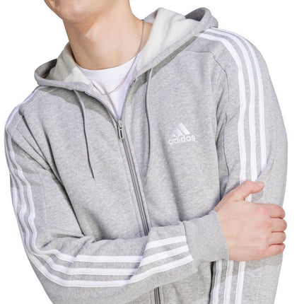 adidas Essentials Fleece džemperis su pilnu užtrauktuku ir 3 juostelėmis M IJ6479