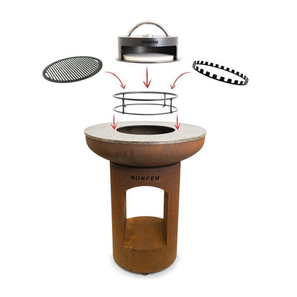 Bonfeu Bonbiza atvira rūdžių spalvos sodo laužavietė 8002R