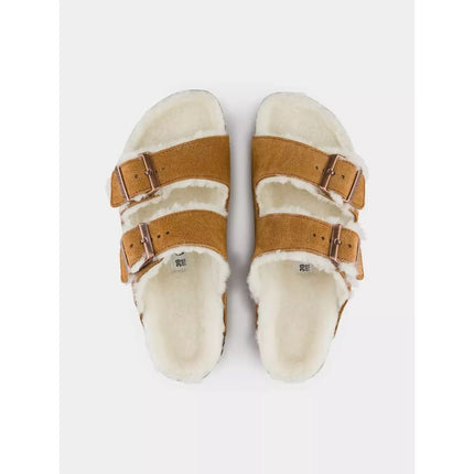 Šlepetės Birkenstock Arizona Shearling Mink W 1001135