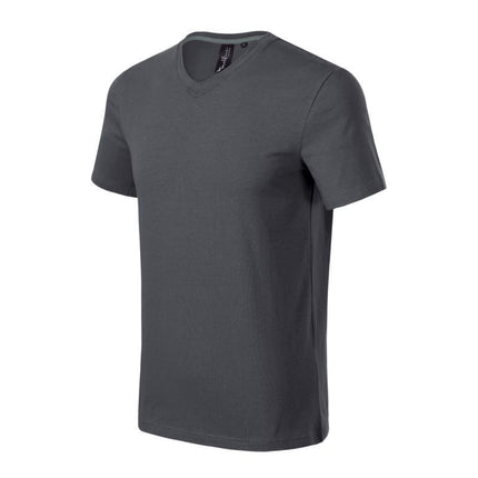 Malfini Action V-neck M MLI-70083 šviesiai antracito marškinėliai