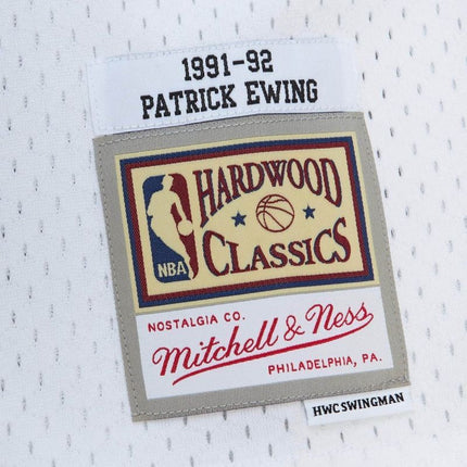 Mitchell & Ness NBA Kreidinio Cemento Swingman Džersis Knicks 1991 Patrick Ewing M TFSM5934-NYK91PEWWHIT