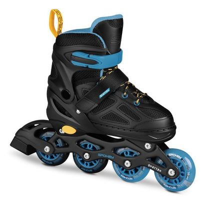 Spokey Quattro 4IN1 SPK-943432 riedučiai, dydis 30-33, juoda/mėlyna