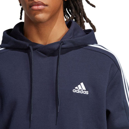 Adidas Essentials prancūziško frotė džemperis su gobtuvu 3 juostelės, M, IC0436