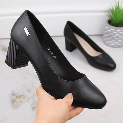 Sergio Leone W SK314A juodi zomšiniai bateliai ant dekoratyvinio blokinio kulno