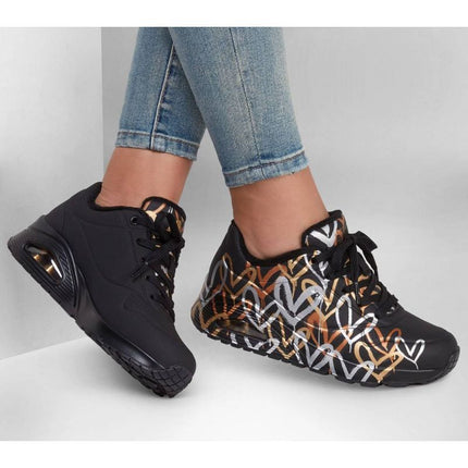 Skechers Uno Metallic Love W 155523/BKGD batai