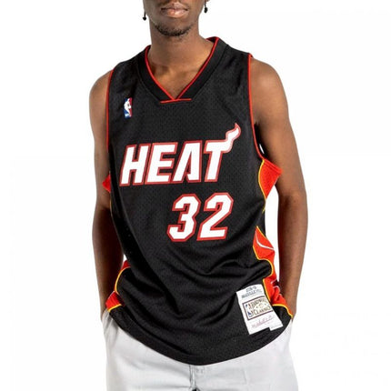 Mitchell & Ness NBA Swingman Miami Heat Shaquille O`Neal Marškinėliai M SMJYAC18017-MHEBLCK05SON