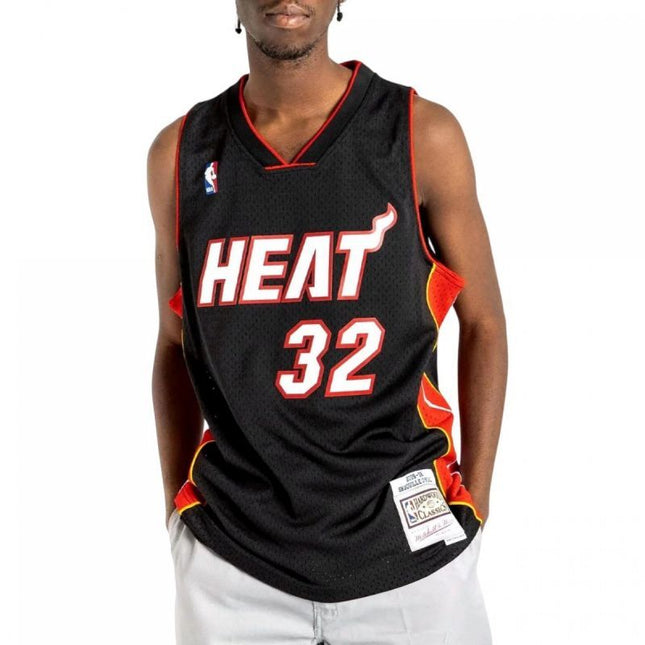 Mitchell & Ness NBA Swingman Miami Heat Shaquille O`Neal Marškinėliai M SMJYAC18017-MHEBLCK05SON