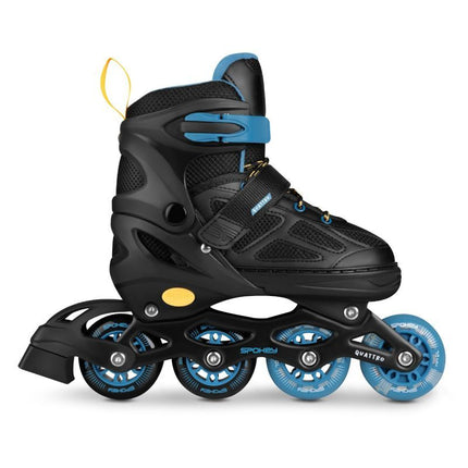 Spokey Quattro 4IN1 SPK-943432 riedučiai, dydis 30-33, juoda/mėlyna