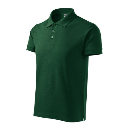 Malfini Cotton Heavy M MLI-215D3 tamsiai žalios spalvos polo marškinėliai