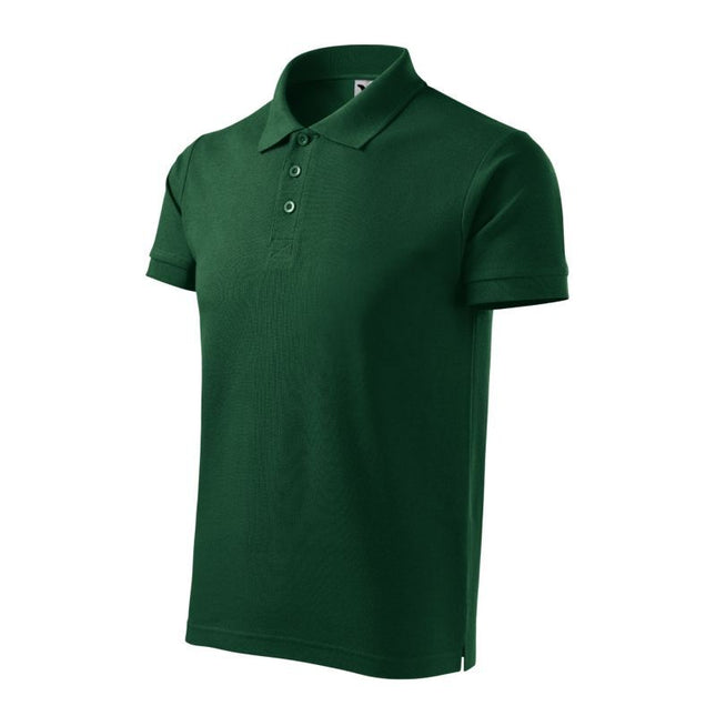 Malfini Cotton Heavy M MLI-215D3 tamsiai žalios spalvos polo marškinėliai