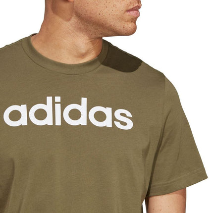 adidas Essentials Vientisas Džersis Marškinėliai Su Linijiniu Išsiuvinėtu Logotipu M IC9280