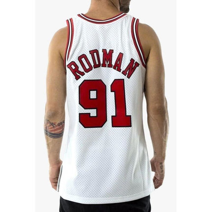 Mitchell & Ness Čikagos Bulls NBA Swingman Džerzi Bulls 97-98 Dennis Rodman M SMJYAC18079-CBUWHIT97DRDN