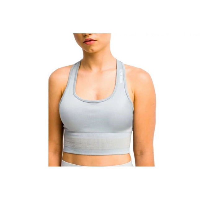 GymHero Dryžuota liemenėlė moterims BRA-GRAPHITE