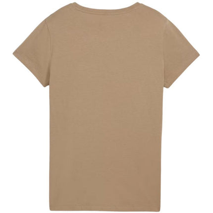 Puma ESS+Script moteriški marškinėliai smėlio spalvos 679315 67