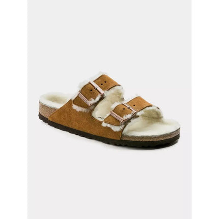Šlepetės Birkenstock Arizona Shearling Mink W 1001135