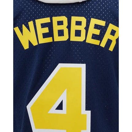 Mitchell & Ness NCAA Swingman Road Džersis Mičiganas 1991 Chris Webber SMJY4437-UMI91CWEASBL