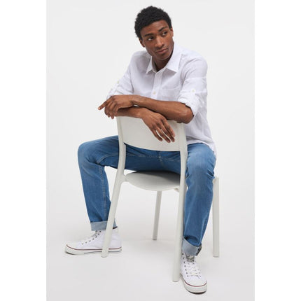 Mustang Clemens Lininė medvilninė marškininė M 1014356-2045