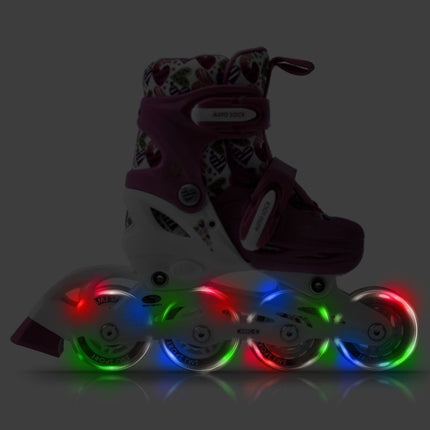 Riedučiai-ritučiai-pačiūžos reguliuojami Smj sport Combo Hearts 3in1 Led Jr HS-TNK-000011510