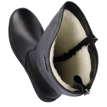 Rieker Moteriški RKR237B odiniai neperšlampami aulinukai su avies vilnos pamušalu