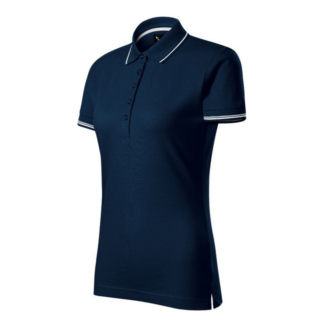 Vienspalviai polo marškinėliai Malfini Perfection W MLI-25302, tamsiai mėlyni