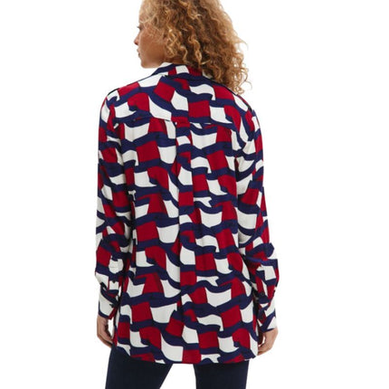 Tommy Hilfiger Viskozės moteriški marškiniai WW0WW31447
