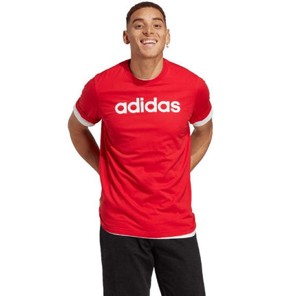 adidas Essentials Single Jersey Linijinis Siuvinėtas Logotipas M IC9278