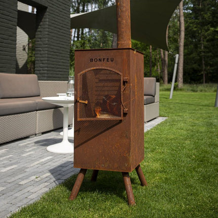 BonFeu BonCarré sodo židinys, rūdžių spalvos, 3503R